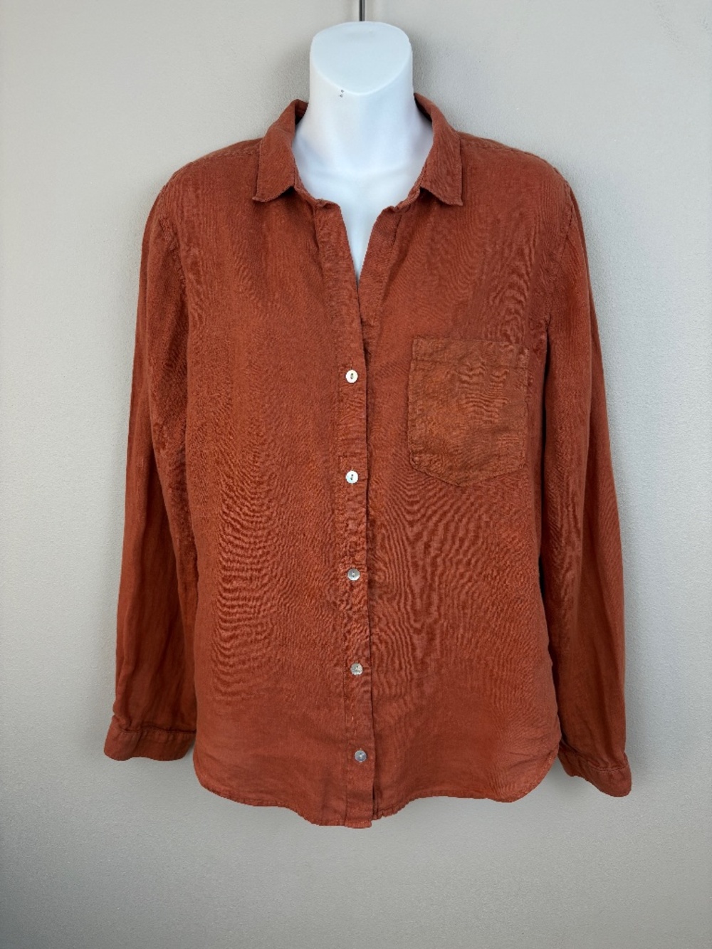 Cloth & Stone Linen Button Down Shirt - Size Large